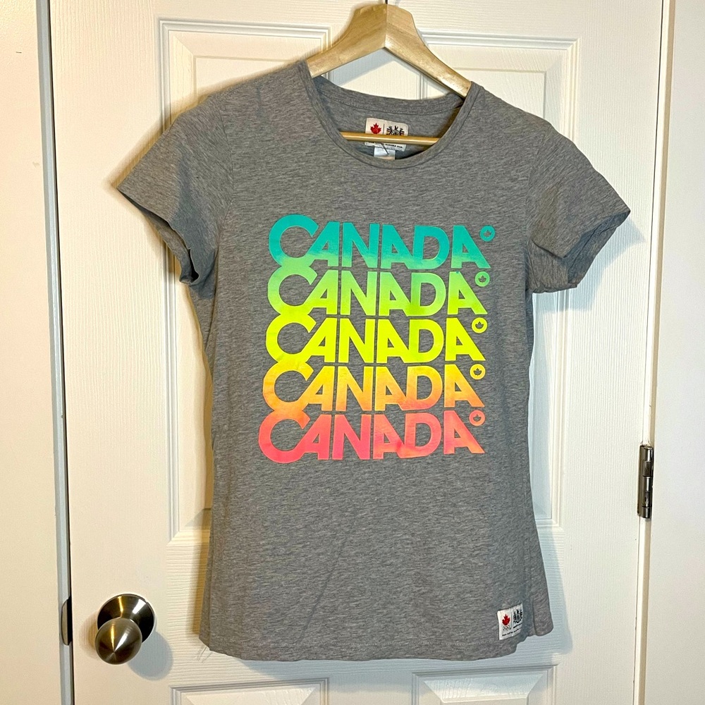 Hudson Bay Co Canada Olympics gray tee sz L